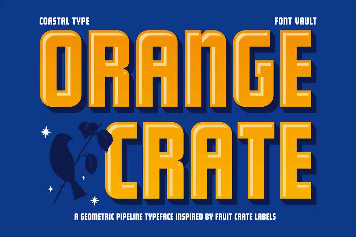 Schriftart Orange Crate